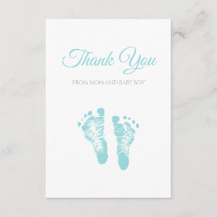 Empreintes de pas simples de bleu de Merci de baby