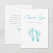 Empreintes de pas simples de bleu de Merci de baby (Devant / Derrière)