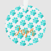 Empreintes de patte Aqua Blue PET NOM Orange Moder (devant)