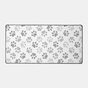 Empreintes de patte de doodle gris