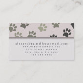 Empreintes de pattes animaux | Carte de visite ros (Dos)