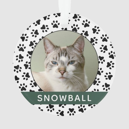 Empreintes de pattes animaux verts Personnalisé No (dos)