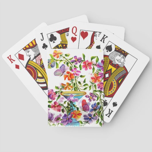 EMPREINTES DE PATTES BAIN D'OISEAU CARTES DE JEU (dos)