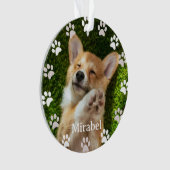 empreintes de pattes blancs Cadre personnalisé Ani (devant)