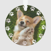 empreintes de pattes blancs Cadre personnalisé Ani (dos)