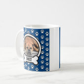 Empreintes de pattes Blue Pet Photo Mug (Devant gauche)
