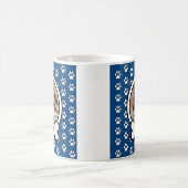 Empreintes de pattes Blue Pet Photo Mug (Centre)