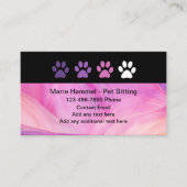 Empreintes de pattes branchés Pet Sitter Cartes de (Devant)