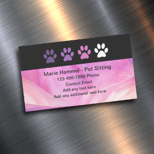 Empreintes de pattes branchés Pet Sitter Magnet Ca