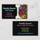 Empreintes de pattes Cartes de visite de soins pou (Devant / Derrière)