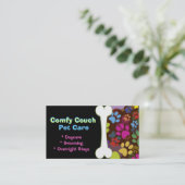 Empreintes de pattes Cartes de visite de soins pou (Debout devant)