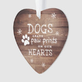 Empreintes de pattes de bois rustique Ornement com (devant)