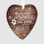 Empreintes de pattes de bois rustique Ornement com (devant)