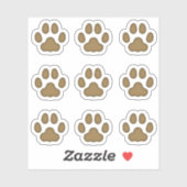 Empreintes de pattes de chats minuscules Stickers  (Feuille)