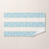 Empreintes de pattes de chats sur Bleu pâle et Bla (Serviette à main)