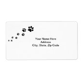 Empreintes de pattes de chien de chat Étiquettes (Devant)