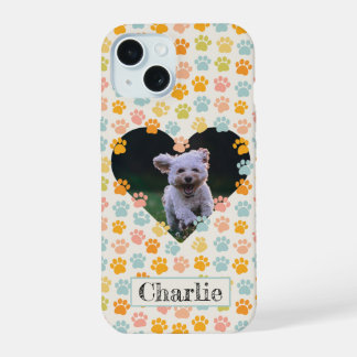 Empreintes de pattes de chien et photo