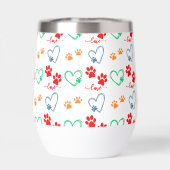 Empreintes de pattes de CHIENS mignons et COEURS D (Arrière)