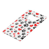 Empreintes de pattes De Chiens Random Et Coeurs Ro (Dos Angle)