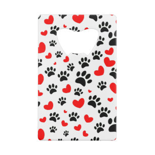 Empreintes de pattes De Chiens Random Et Coeurs Ro