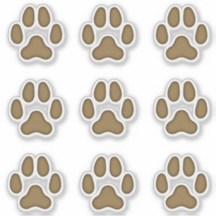 Empreintes de pattes de chiens Stickers Titres Bro