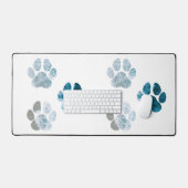 Empreintes de pattes de chiens - Vagues de plage e (Clavier et souris)