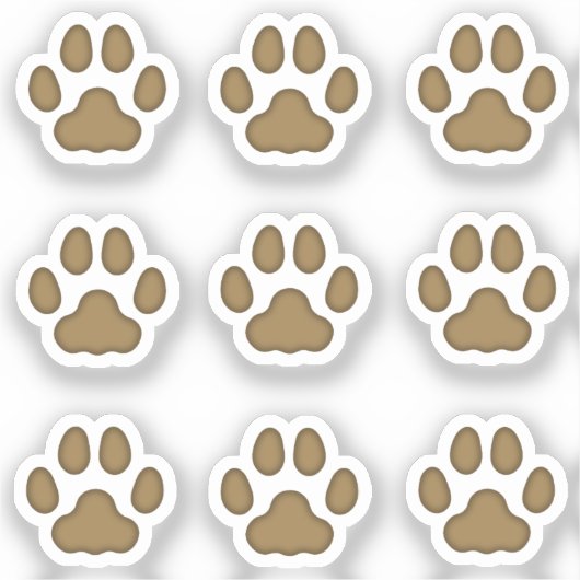 Empreintes de pattes de mini chats Stickers Titres (Recto)