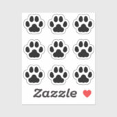 Empreintes de pattes de mini chats Stickers Titres (Feuille)