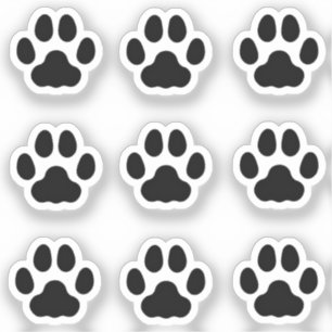 Empreintes de pattes de mini chats Stickers Titres