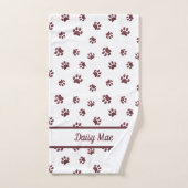 Empreintes de pattes de Parties scintillant d'or R (Serviette à main)