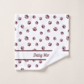 Empreintes de pattes de Parties scintillant d'or R (Gant de toilette)