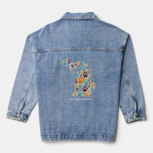 Empreintes de pattes du Michigan Denim Jean Jacket