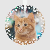 Empreintes de pattes et coeurs Cadre personnalisé  (dos)