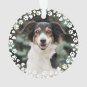 Empreintes de pattes et coeurs Cadre personnalisé  (dos)