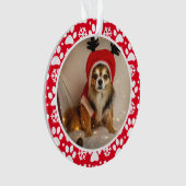 Empreintes de pattes et Snowflakes Frame Custom Pe (devant)