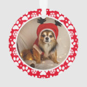 Empreintes de pattes et Snowflakes Frame Custom Pe (dos)