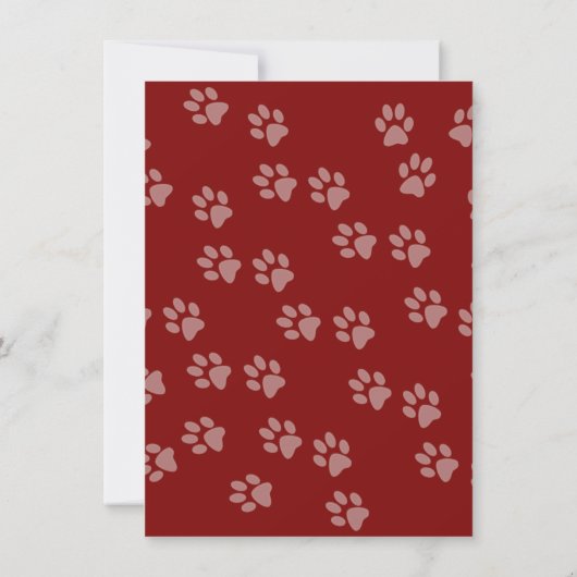 Empreintes de pattes Joyeux Cartes photos de chien (Dos)