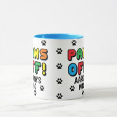Empreintes de pattes Motif Passe ! Mug d'impressio (Centre)