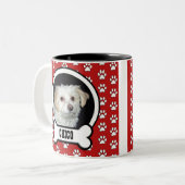 Empreintes de pattes Red Pet Photo Mug (Devant gauche)