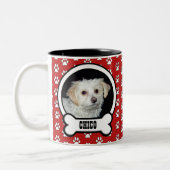 Empreintes de pattes Red Pet Photo Mug (Gauche)