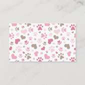 Empreintes de pattes roses chien Walker Carte de (Dos)