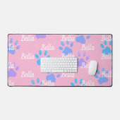 Empreintes de pattes roses Nom personnalisé du chi (Clavier et souris)