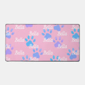 Empreintes de pattes roses Nom personnalisé du chi (Recto)