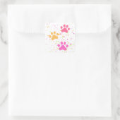 Empreintes de pattes, Stickers Rose Jaune_Splashes (Sac)