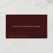 Empreintes de pattes sur les cartes de visite en (Dos)