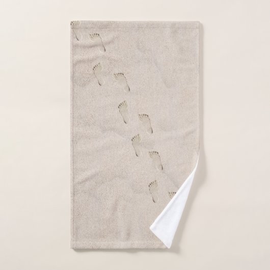 Empreintes de sable de plage (Serviette à main)