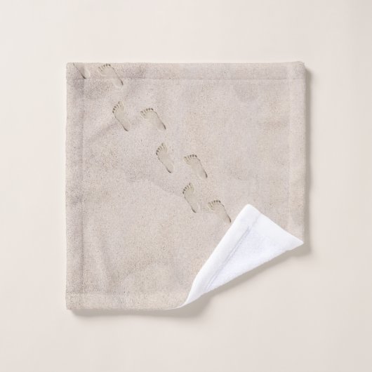 Empreintes de sable de plage (Gant de toilette)