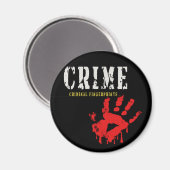 empreintes digitales criminelles Magnet (Recto/Verso)