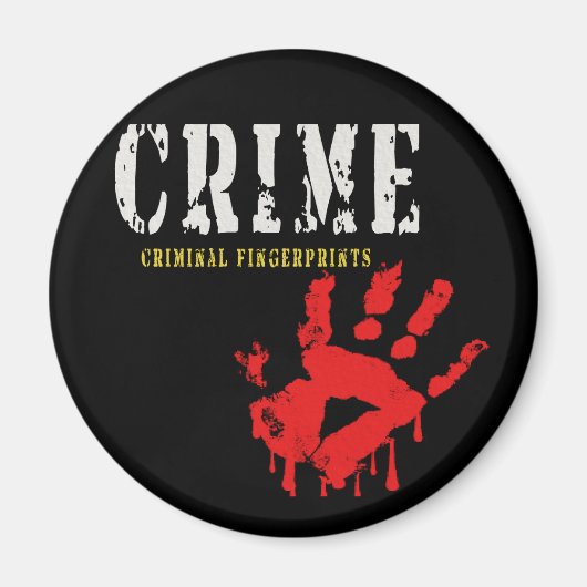 empreintes digitales criminelles Magnet (Devant)