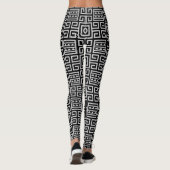 Empreintes géométriques africaines - Leggings noir (Dos)